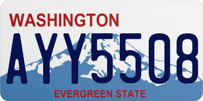 WA license plate AYY5508