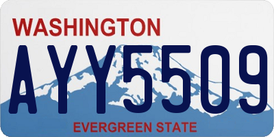 WA license plate AYY5509