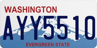 WA license plate AYY5510