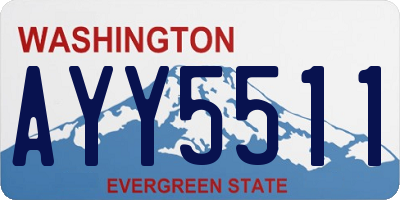 WA license plate AYY5511