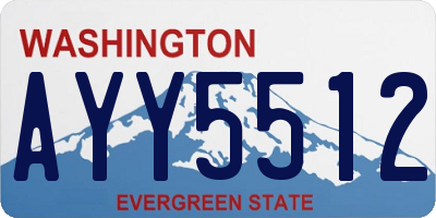 WA license plate AYY5512