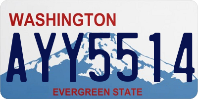 WA license plate AYY5514