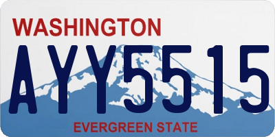 WA license plate AYY5515