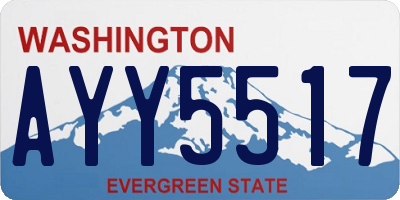 WA license plate AYY5517