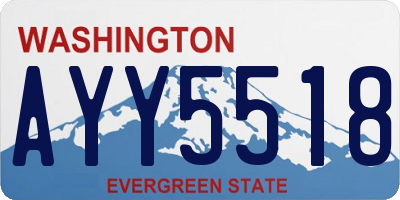 WA license plate AYY5518