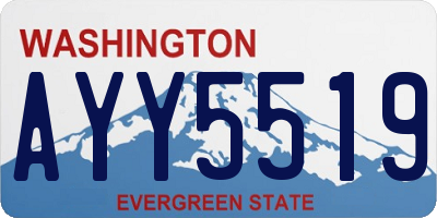 WA license plate AYY5519