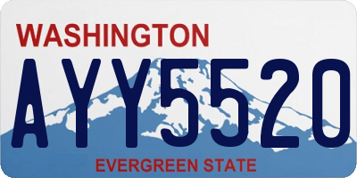 WA license plate AYY5520