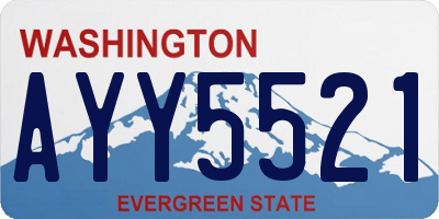 WA license plate AYY5521