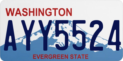 WA license plate AYY5524