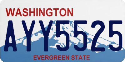 WA license plate AYY5525