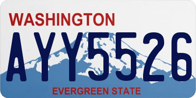 WA license plate AYY5526