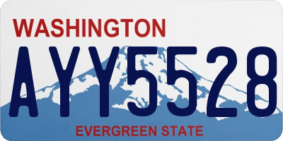 WA license plate AYY5528