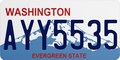 WA license plate AYY5535