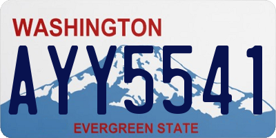 WA license plate AYY5541