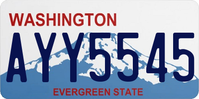 WA license plate AYY5545