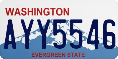 WA license plate AYY5546