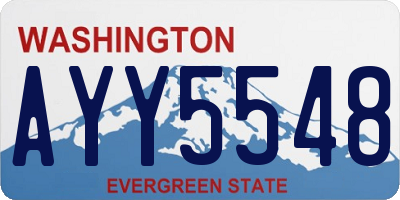 WA license plate AYY5548