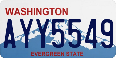 WA license plate AYY5549