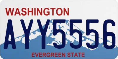 WA license plate AYY5556