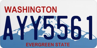 WA license plate AYY5561