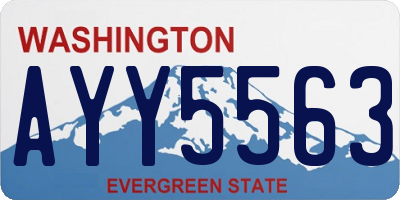 WA license plate AYY5563