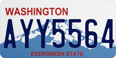 WA license plate AYY5564