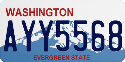 WA license plate AYY5568