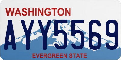 WA license plate AYY5569