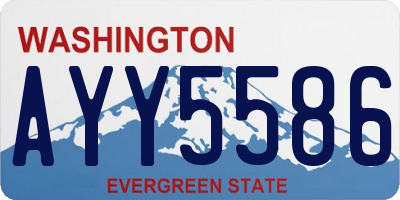 WA license plate AYY5586