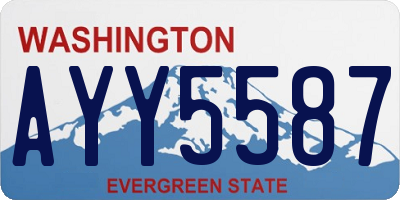 WA license plate AYY5587