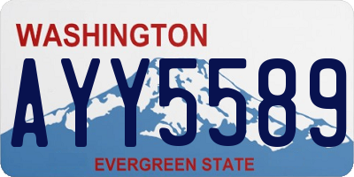 WA license plate AYY5589