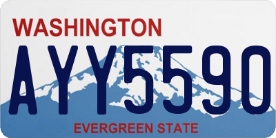 WA license plate AYY5590