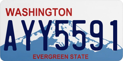 WA license plate AYY5591