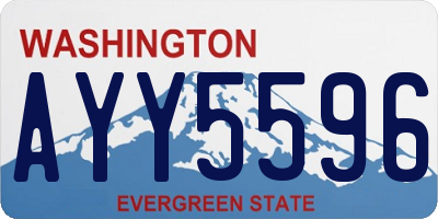 WA license plate AYY5596