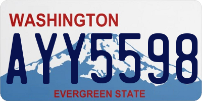 WA license plate AYY5598