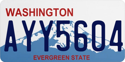 WA license plate AYY5604