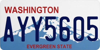 WA license plate AYY5605