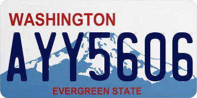 WA license plate AYY5606