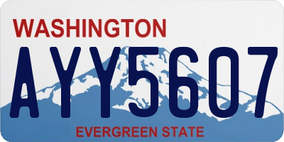 WA license plate AYY5607