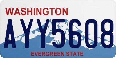 WA license plate AYY5608