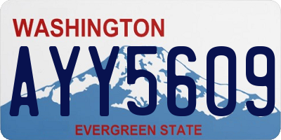 WA license plate AYY5609