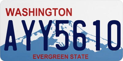 WA license plate AYY5610