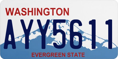 WA license plate AYY5611