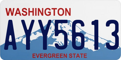 WA license plate AYY5613