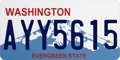 WA license plate AYY5615