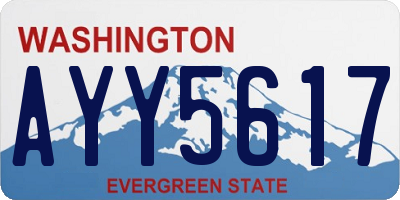 WA license plate AYY5617