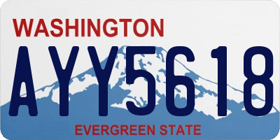 WA license plate AYY5618