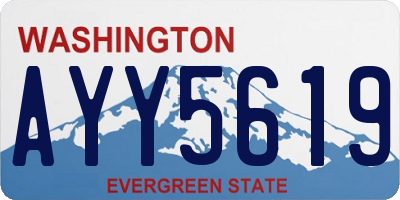 WA license plate AYY5619