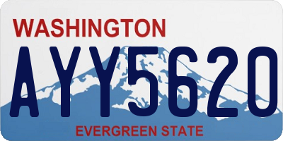 WA license plate AYY5620