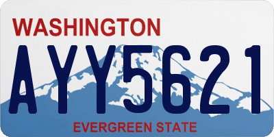 WA license plate AYY5621